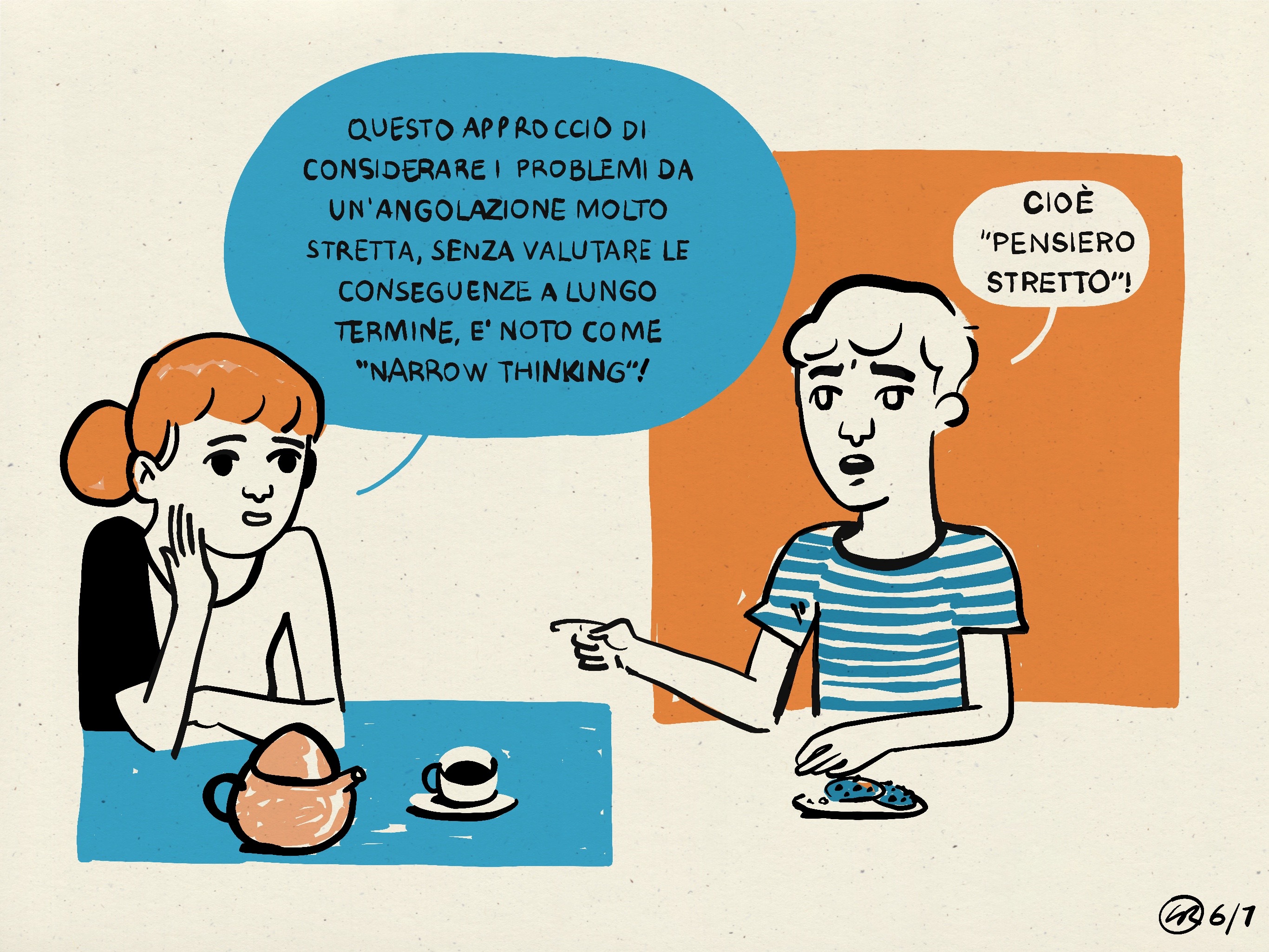 Kahneman - Narrow Thinking - psicologia a fumetti - by psycomix